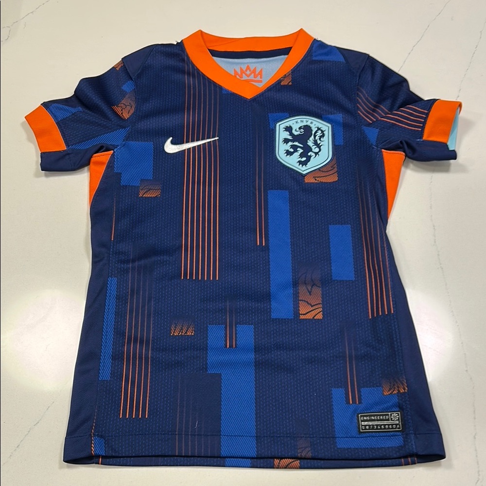 Nike Blue and Orange Netherlands 🇳🇱 Soccer Jersey